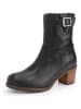 mysa Leder-Stiefeletten "Poppy" in Schwarz
