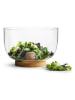 Sagaform Salatschale in Transparent/ Hellbraun - (H)15 x Ø 23 cm