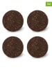 Sagaform 4-delige set: onderzetters ''Dante'' bruin - Ø 10 cm