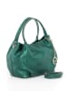 Mia Tomazzi Skórzana torebka "Vigentino" w kolorze zielonym - 26 x 20 x 14 cm