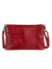 Mia Tomazzi Leder-Umhängetasche "Abano" in Rot - (B)23 x (H)16 x (T)2 cm