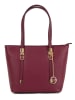 Mia Tomazzi Leren schoudertas bordeaux - (B)27 x (H)26 x (D)13 cm