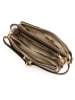Mia Tomazzi Leren schoudertas "Certosa" taupe - (B)24 x (H)16 x (D)8 cm