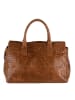 Mia Tomazzi Leder-Henkeltasche "Pozzuoli" in Hellbraun - (B)40 x (H)28 x (T)21 cm