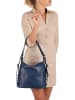 Mia Tomazzi Leder-Rucksack "Giulianova" in Dunkelblau - (B)28 x (H)29 x (T)12 cm