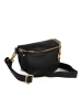 Mia Tomazzi Leder-Brustbeutel "Perugino" in Schwarz - (B)23 x (H)13 x (T)2 cm