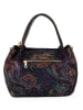Mia Tomazzi Leren handtas "Gonfalone" zwart/meerkleurig - (B)24 x (H)21 x (D)13 cm