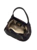 Mia Tomazzi Skórzana torebka "Gonfalone" w kolorze czarnym ze wzorem - 24 x 21 x 13 cm