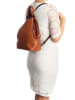 Mia Tomazzi Leder-Rucksack "Novara" in Braun - (B)29 x (H)34 x (T)13 cm