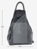 Mia Tomazzi Leder-Rucksack "Novara" in Schwarz/ Grau - (B)29 x (H)34 x (T)13 cm