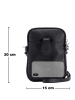 Mia Tomazzi Leder-Handytasche "Paglia" in Schwarz - (B)15 x (H)20 x (T)1 cm