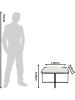 Clayre & Eef Salontafel wit/zwart - (B)86 x (H)45 x (D)68 cm