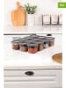Violeta Home 12-delige set: voorraadpotten grijs - 550 ml