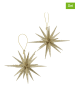 Boltze 2-delige set: decoratieve hangers "Tove" goudkleurig - Ø 14 cm