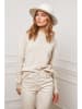 Joséfine Pullover "Astrobal" in Beige/ Weiß