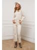 Joséfine Pullover "Astrobal" in Beige/ Weiß
