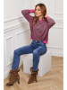 Joséfine Pullover "Astrobal" in Pink/ Dunkelgrün