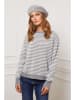 Joséfine Pullover "Astrobal" in Grau/ Weiß