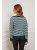 Joséfine Pullover "Astrobal" in Dunkelgrün/ Weiß