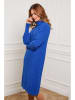So Cachemire Strickkleid "Eclose" in Blau