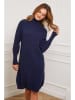 So Cachemire Gebreide jurk "Eclose" donkerblauw