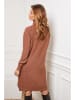Joséfine Sukienka dzianinowa "Felicidad" w kolorze karmelowym