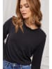 So Cachemire Longsleeve "Funel" in Schwarz