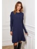 So Cachemire Gebreide jurk "Groland" donkerblauw