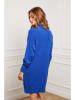 Joséfine Sukienka dzianinowa "Landreau" w kolorze niebieskim