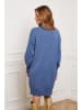 So Cachemire Gebreide jurk "Landreau" blauw