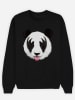 WOOOP Sweatshirt "Panda Kiss" zwart