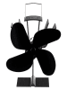Everysentials Kachelventilator zwart - (B)13,3 x (H)19 x (D)10 cm