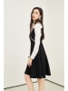 Coatme Kleid in Schwarz/ Beige