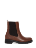 LAB78 Leder-Chelsea-Boots in Dunkelbraun