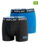 Replay Underwear 2er-Set: Boxershorts in Blau/ Schwarz
