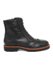 Abril Flowers Leren boots zwart