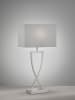 FISCHER & HONSEL Lampa stołowa w kolorze srebrnym  - 27 x 51 x 12 cm