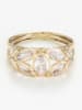 L'OR by Diamanta Złoty pierścionek "Petra" z cyrkoniami