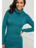 Soft Cashmere Gebreide jurk turquoise