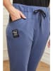 Curvy Lady Spodnie dresowe w kolorze niebieskim