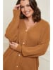 Curvy Lady Cardigan in Hellbraun