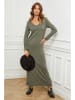 Joséfine Strickkleid "Abalone" in Oliv