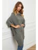 So Cachemire Poncho "Bali" olijfgroen