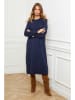 So Cachemire Strickkleid "Douve" in Blau