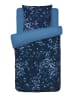 Cacharel 4-delige satijnen beddengoedset "Aurore" blauw