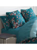 Cacharel Satin-Spannbettlaken "Uni" in Petrol