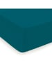 Cacharel Satin-Spannbettlaken "Uni" in Petrol