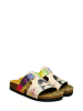 Calceo Pantoletten in Beige/ Bunt