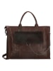 micmacbags Leder-Businesstasche in Dunkelbraun - (B)40 x (H)30 x (T)12 cm