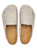 Comfortfusse Wollen pantoffels grijs/geel